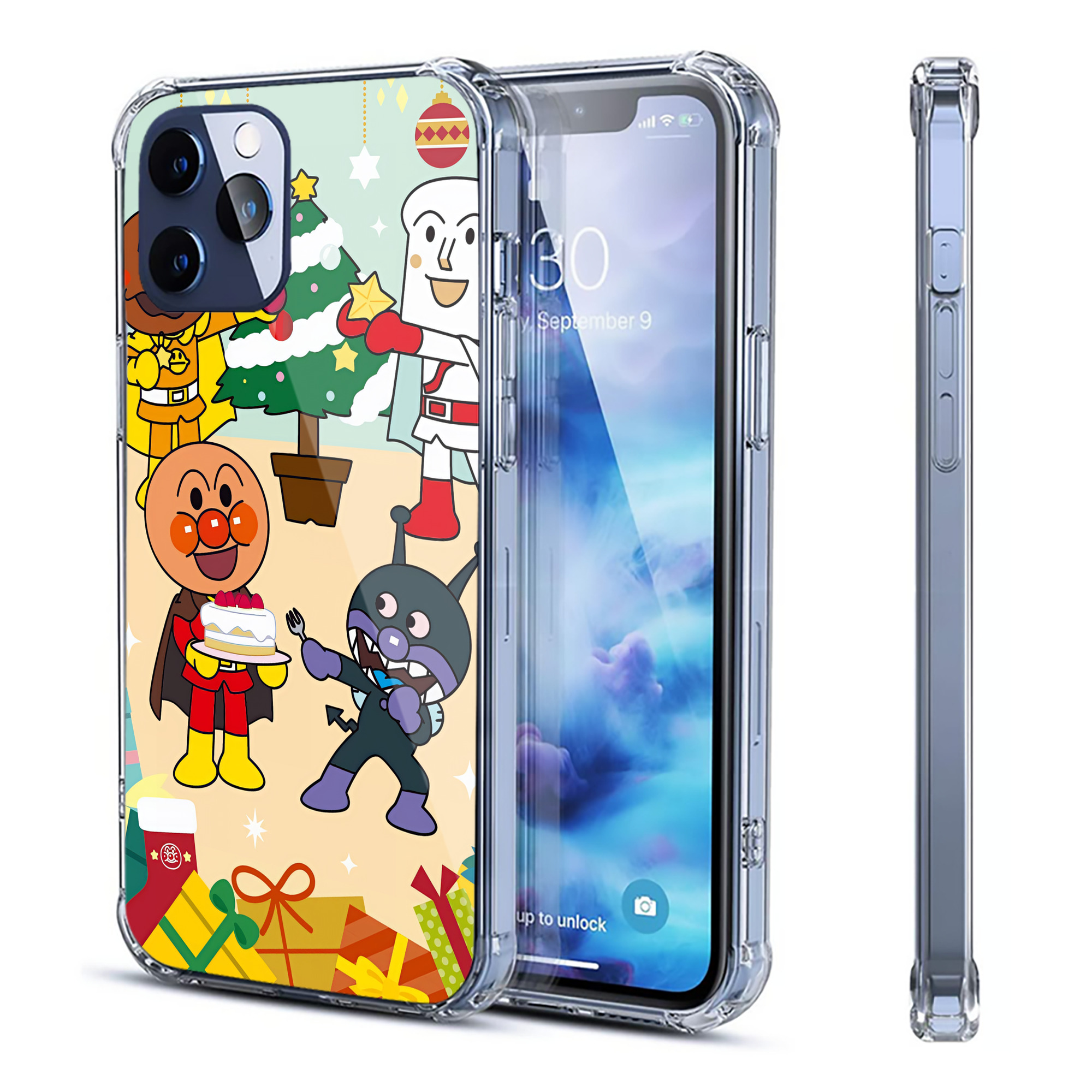 （画像用） アンパンマン Anpanman 【iPhone 12シリーズ対応】透明スマホケース（クリアソフトケース）